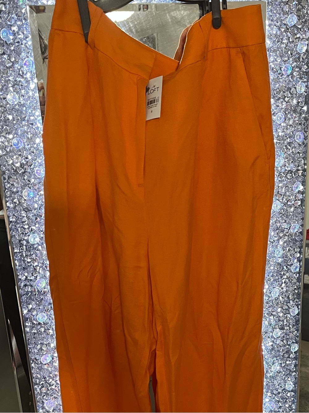 LOFT Bright Orange Wide-Leg Pants